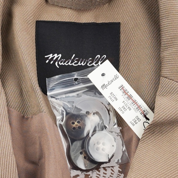 New MADEWELL Drapeweave Caldwell Double-Breasted Blazer in Castle Rock - Picture 5 of 5